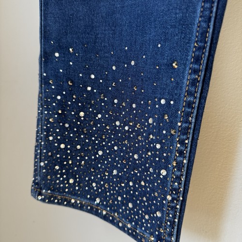 NWT Soft Surroundings Womens Ultimate Denim Crystal Pull On Slim Jeans Sz PXL - Picture 3 of 7