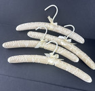 4 Vintage Soft Padded Satin Fabric Clothes Hangers Lingerie Vintage Luxury