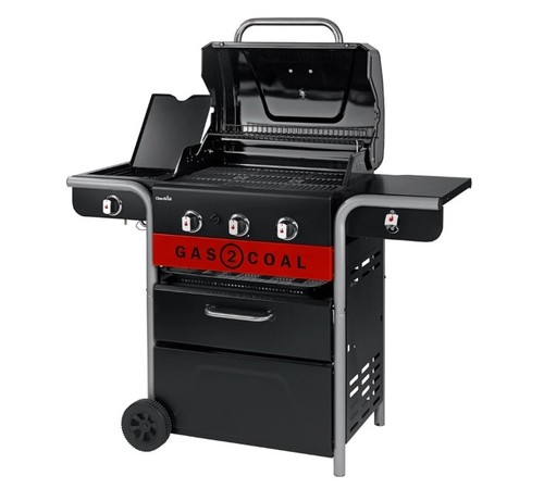 Char-Broil Gas2Coal 2.0 330 3-Burner Gas & Kohle Kombi Grill - Schwarz - Hybrid - Bild 6 von 8
