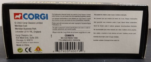 Corgi 2002 WWII Battle of El Alamein  ERROR "French M4 Sherman Tank" Iconic Tank - Picture 6 of 6