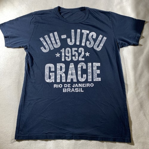 Gracie Jiu Jitsu Brazil Kurzarm T-Shirt Herren Large Navy