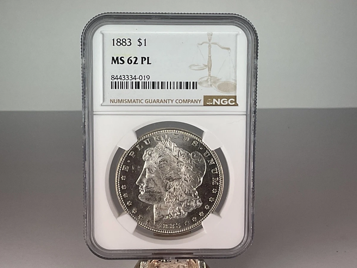 Silver MS 62 Graded 1883 Year Morgan US Dollars (1878-1921) for