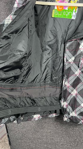 Burton DryRide Womens S Black Plaid Ski Snowboard Hooded Fleece Lined Jacket - Picture 4 of 13