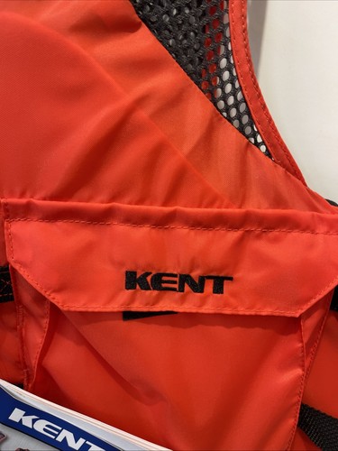 Kent Type III Orange Mesh Commercial Life Jacket Vest Pockets Size X-Large - NWT - Picture 2 of 16