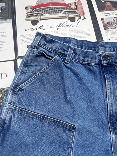 Carhartt B73 DST Double Knee Mens 38x30 Denim Carpenter Jeans Work Pants - Picture 2 of 12