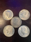 Lot of 5 1964 Kennedy Silver Half Dollars Denver Minted