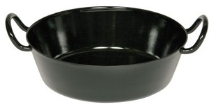 RIESS Schnitzelpfanne Emaille schwarz 30cm