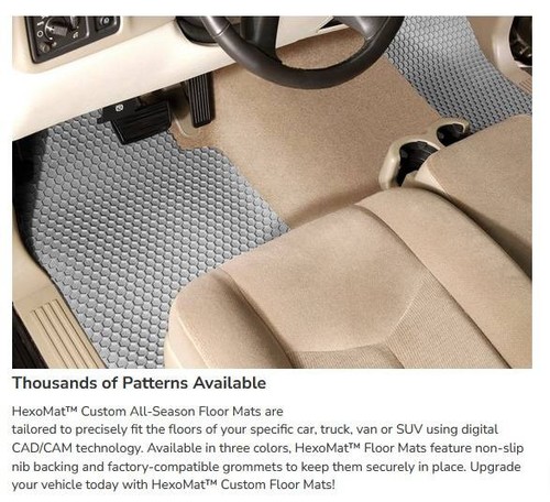 Front Row 2 Piece HexoMat Rubber Custom Floor Mats for Thunderbird - Made in USA - Picture 12 of 22