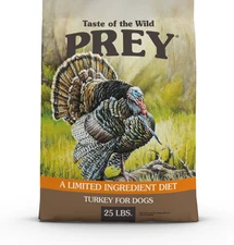 25Lbs Taste of the Wild PREY Turkey Formula Limited Ingredient Dry Dog Food