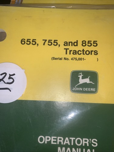 John Deere 655, 755 & 855 Traktoren Bedienungsanleitung OM-M75873 OEM Neu in Verpackung - Bild 5 von 5