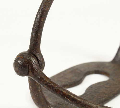 = 18th/19th C. Wrought Iron Horse Riding Side Saddle Swiveling Stirrup - Picture 6 of 13
