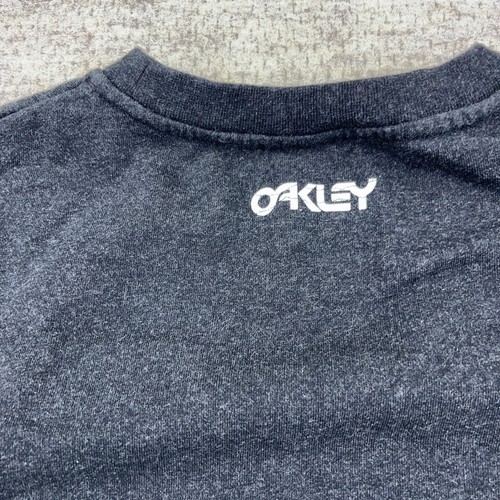 Oakley Sweatshirt Men Medium Gray Crewneck Sunglasses Y2K Streetwear Custom Fit - Picture 7 of 12