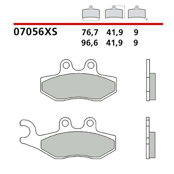 Brembo Vordere BREMSBELAGE-KIT FUR Piaggio Beverly Tourer 125 07-10-07056XS-image