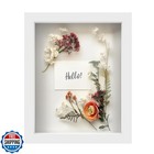 FrameWorks 8” x 10” White Wooden Shadow Box Frame – Display Case 