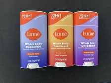 3x Lume Smooth Solid Whole Body Deodorant ASSORTED SCENT 2.6 oz - NEW
