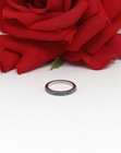 Sterling Silver & Blue Topaz Stackable Band Ring Size 6 2.2g Cat Rescue