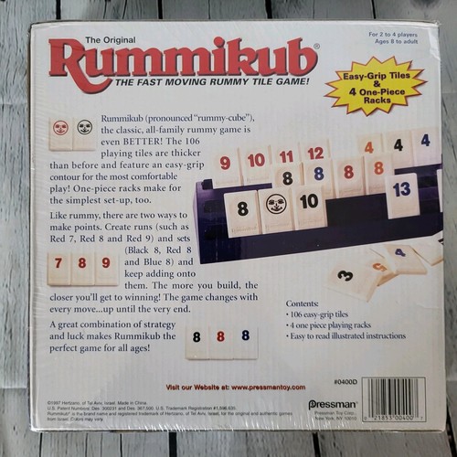 Neu Vintage 1997 Pressman Das Original Rummikub Spiel Fabrikversiegelte Verpackung - Bild 2 von 7