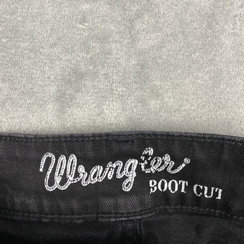 Wrangler Jeans Womens 27x34 (fit 27x31.5) Black Bootcut Stretch Denim 1009MWZBK - Picture 8 of 17