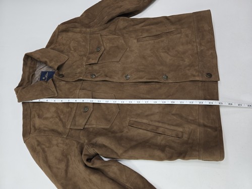 Brooks Brothers Suede Tabacco Jacket Brown Button Up Msrp $895 Size S Mens - Picture 10 of 10