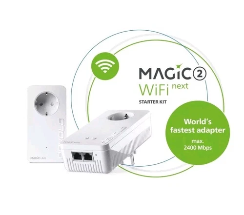 Devolo Magic 2 WiFi Next Starter Kit. Powerline Extender  ** EU European Plug **