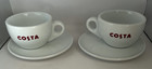Costa 4 Piece Chunky Ceramic Coffee Cup & Saucer Set 2014 *VGC*