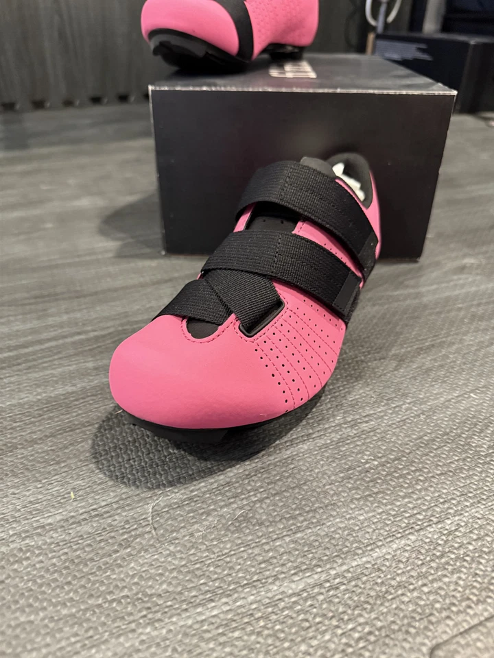 Fizik Tempo Powerstrap R5 Zapatos de Ciclismo de Carretera, Rosa/Negro EU 39.5 US 7 Foto 2 de 3