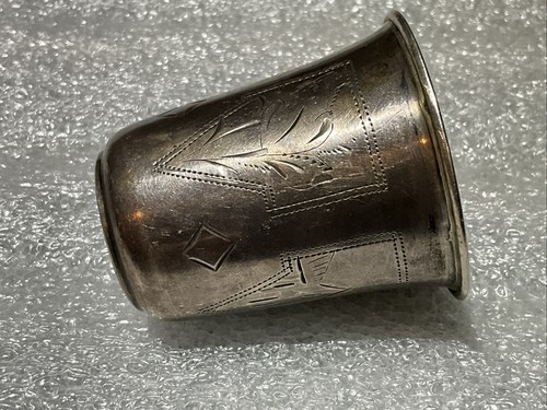 Antique RUSSIAN silver KIDDUSH CUP / 84 zol. (.875 SILVER CONTENT ) 31 Gr - Picture 5 of 7