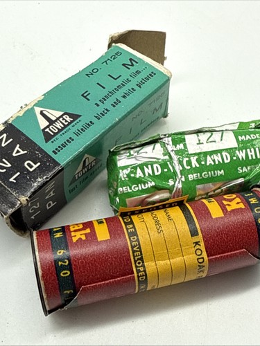 Kodak Film 620 Vintage + Unused Tower Pan Film 127 Sealed - Picture 3 of 5
