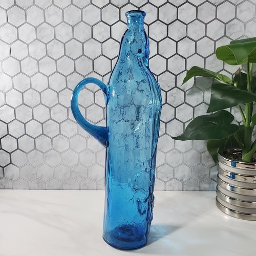 Jungfrau Maria Dame von Guadalupe blau Glas Weihwasser Flasche Dekanter ohne Stopfen - Bild 16 von 21