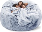 Giant Fur Bean Bag Chair Cover for Kids Adults, (No Filler) Living Room Furnitur