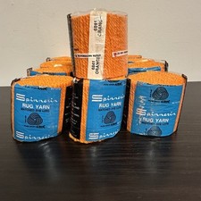 Spinnerin Pre-Cut Latch Hook Rug Yarn Wool Orange Vintage