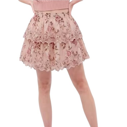 NWT Gap x LoveShackFancy Floral Eyelet Skirt Sz XL Pink - Picture 4 of 10