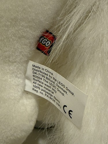 Lego White Horse Peluche 2004 Raro Peluche Tamaño Mediano - Imagen 6 de 7
