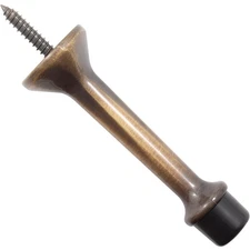 Heavy-Duty Solid Door Stop, 3 Inches, Antique Brass by Stone Harbor Hardware
