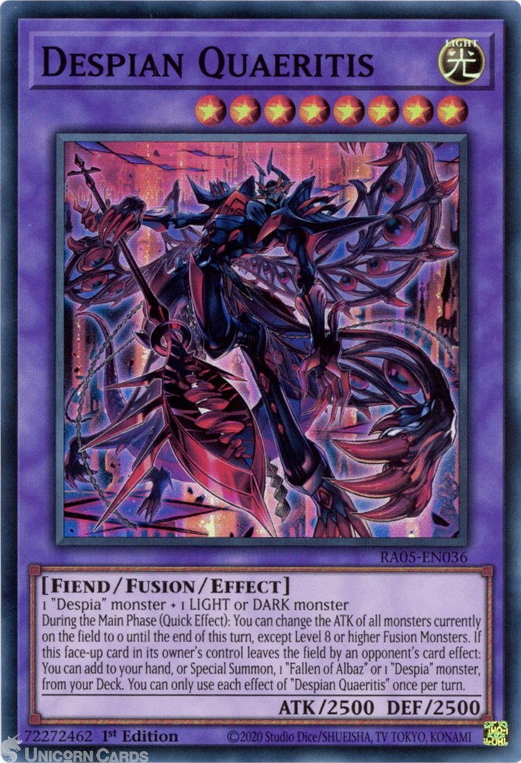 RA05-EN036 Despian Quaeritis : Super Rare 1st Edition Mint YuGiOh Card
