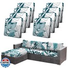 CALBODE 8Pcs Stretch Patio Cushion Cover Outdoor Cushion Cover Replacement Sl
