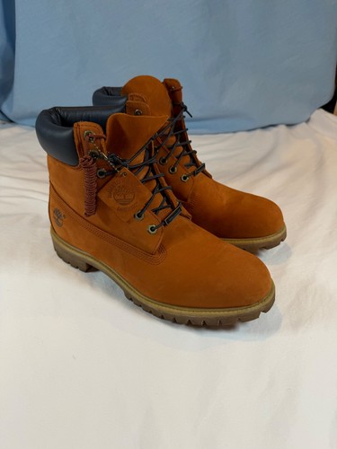 Timberland Herren 12 6 Inch Premium Stiefel Süßkartoffel? Brauner dunkelblauer Lederschnürer - Bild 14 von 24