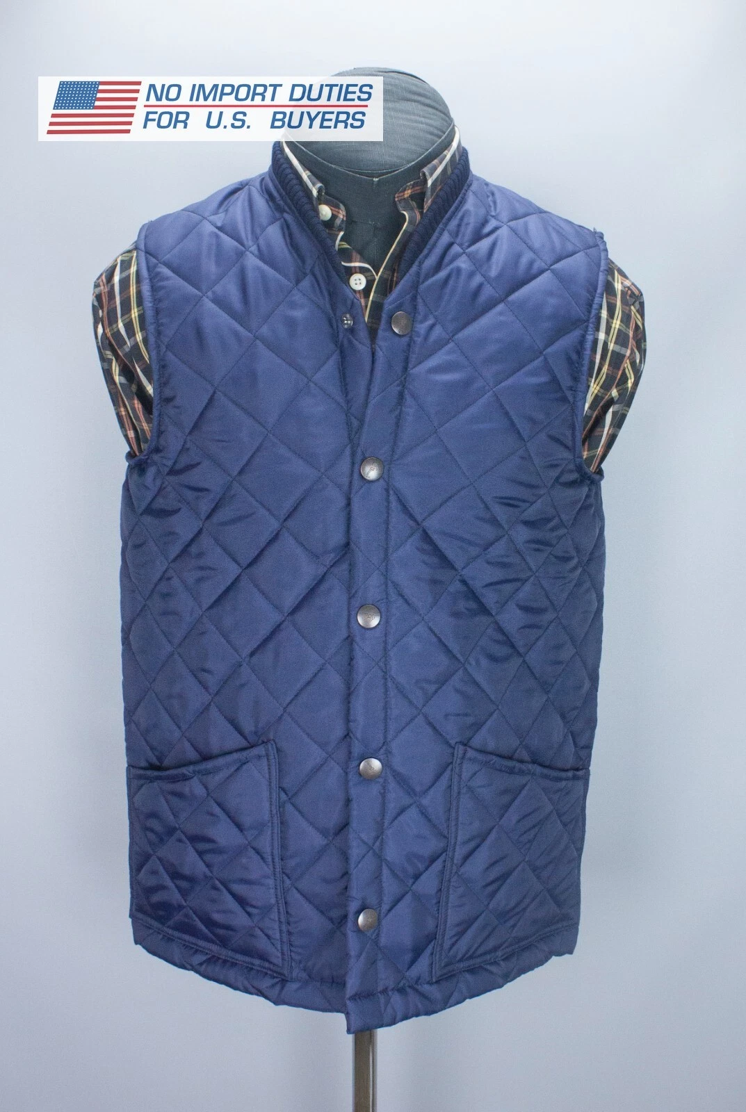 Beaver of Bolton Navy Quilted Gilet 40 M Mens Classic British Country Vest