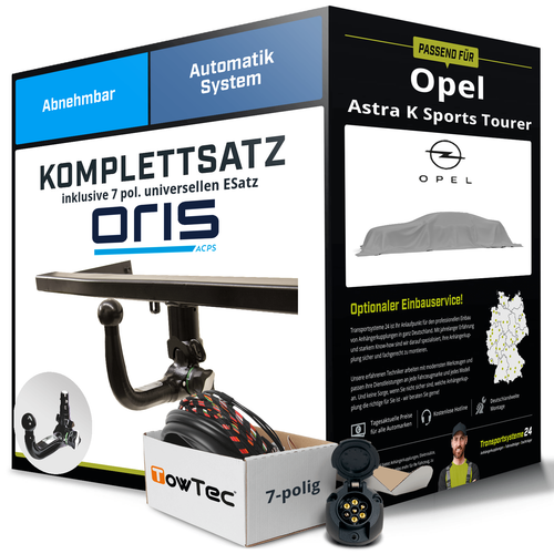 Anhängerkupplung ORIS abnehmbar für OPEL Astra K Sports Tourer +E-Satz NEU AHK - Bild 1 von 4