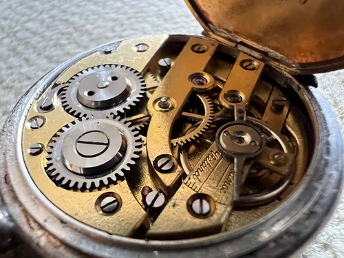 Antiguo reloj de bolsillo plata inhibición de cilindro - 31 mm aprox. 1900 - Imagen 10 de 10