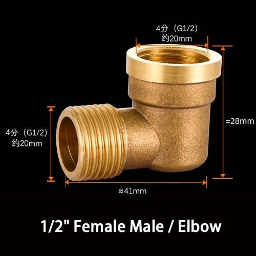 Brass Fittings Female Male Thread BSP Water Pipe Plumbing Fittings Various Types - Picture 11 of 29