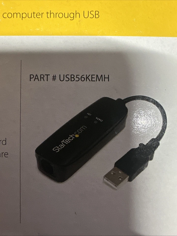 Módem de datos/fax externo StarTech USB 56K - USB56KEMH basado en hardware Foto 4 de 4