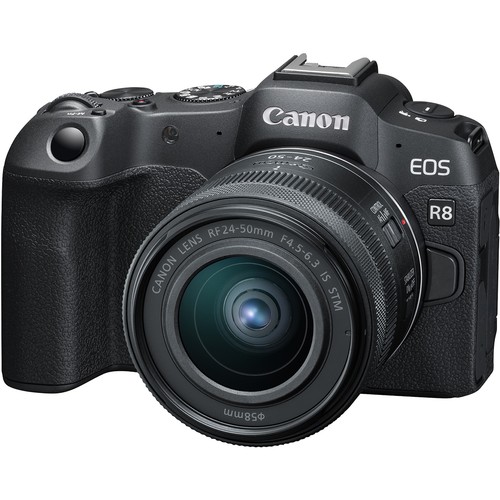 Canon EOS R8 Pełnoklatkowy aparat bezlusterkowy + zestaw obiektywów RF 24-50 mm Niezbędny pakiet - Zdjęcie 4 z 10