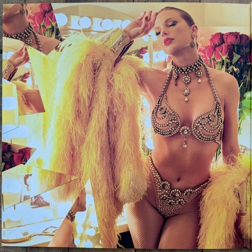 RARE TAYLOR SWIFT THE LIFE OF A SHOWGIRL LAKESIDE BEACH BLUE SPARKLE VINYL OOP - Picture 5 of 8