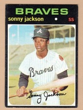 1971 Topps BB #587 Sonny Jackson/Braves EX/EX+