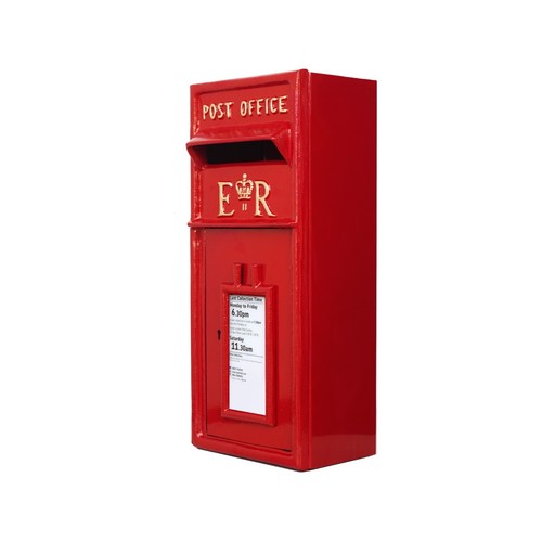 Post Box ER Royal Mail Design Mailbox with Lock Wall Mounted Letterbox Cast Iron - Picture 2 of 27