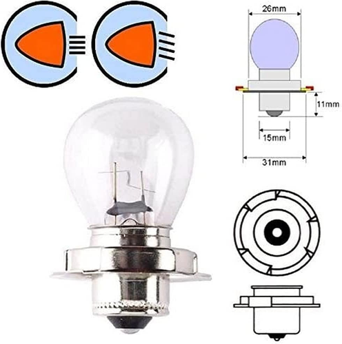 12V 35W P26S MOTO SCOOTER LAMPADINA FARO LAMPADA ANTERIORE LUCE INCANDESCENZA PR - Foto 9 di 12