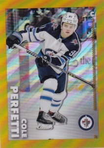 2022-23 Topps Chrome Gold Sticker #543 Cole Perfetti /50 MADE