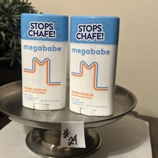 2x MEGABABE Thigh Rescue Anti-Friction Anti-Chafing Body Stick 2.12 oz.