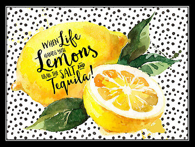 When Life Gives You Lemons Retro metal Aluminium Sign vintage man cave